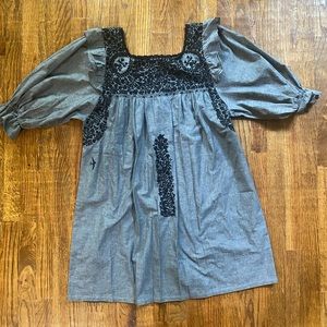 NWOT Mi Golondrina Grey and Black Dress